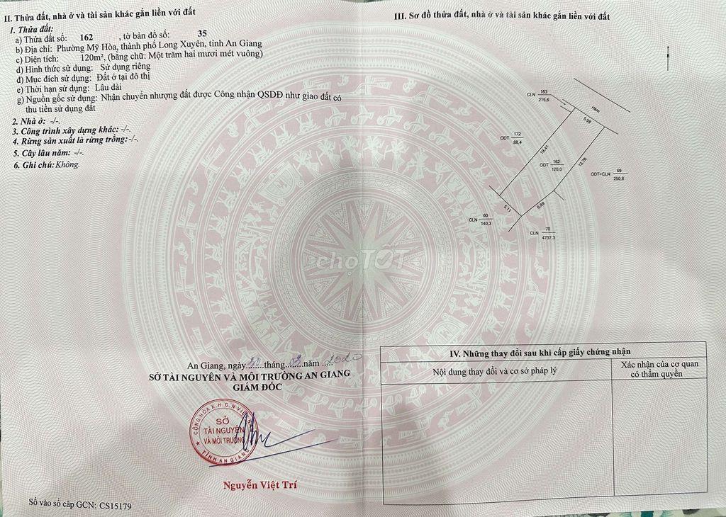 Đât thổ cư gần cua Mương Điểm