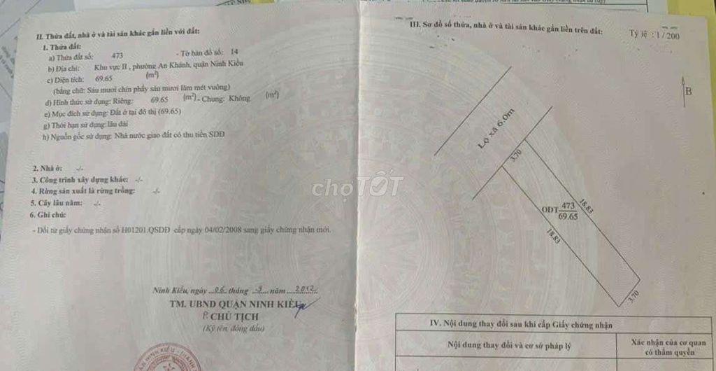Cần Bán Nền thổ cư đường Trần Nam Phú gần Đại Học Y Dược