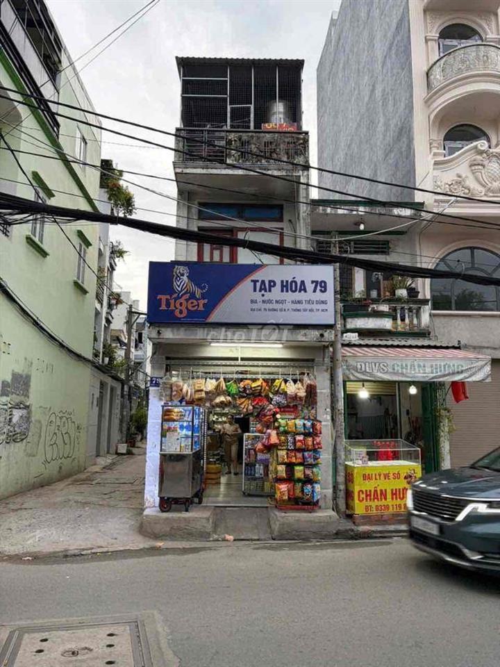 cần bán nhà Mặt tiền đường, đông đúc dân cư, buôn bán nhiều, gần chợ.