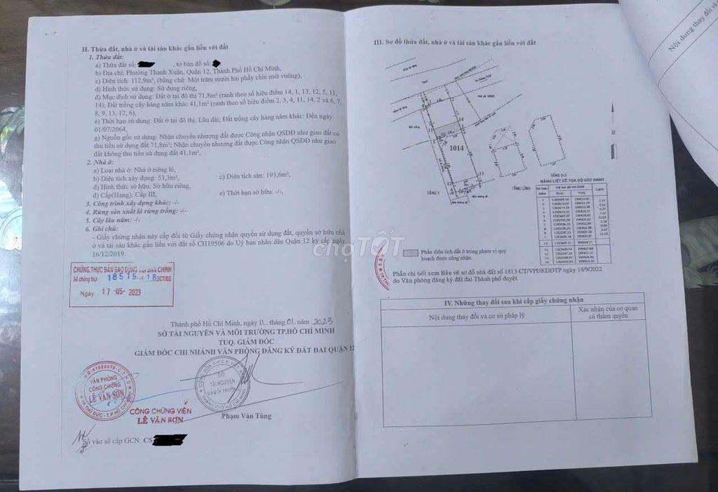 Nhà 4 Tầng Quận 12, TP HCM (gần Metro Q12, Siêu thị MM Mega market)