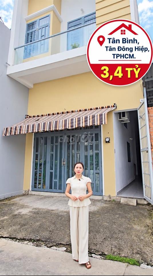 NHÀ 1 TRỆT 1 LẦU – 4 PHÒNG – TÂN BÌNH, DĨ AN – GIÁ 3,4 TỶ