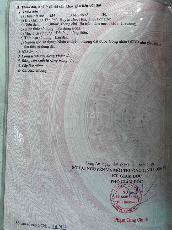 bán đất 2 mặt tiền full thổ cư tỉnh tây ninh (long an cũ)