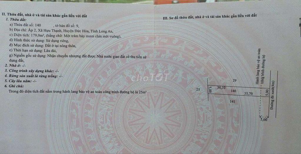 đất Hựu Thạnh Đức Hòa