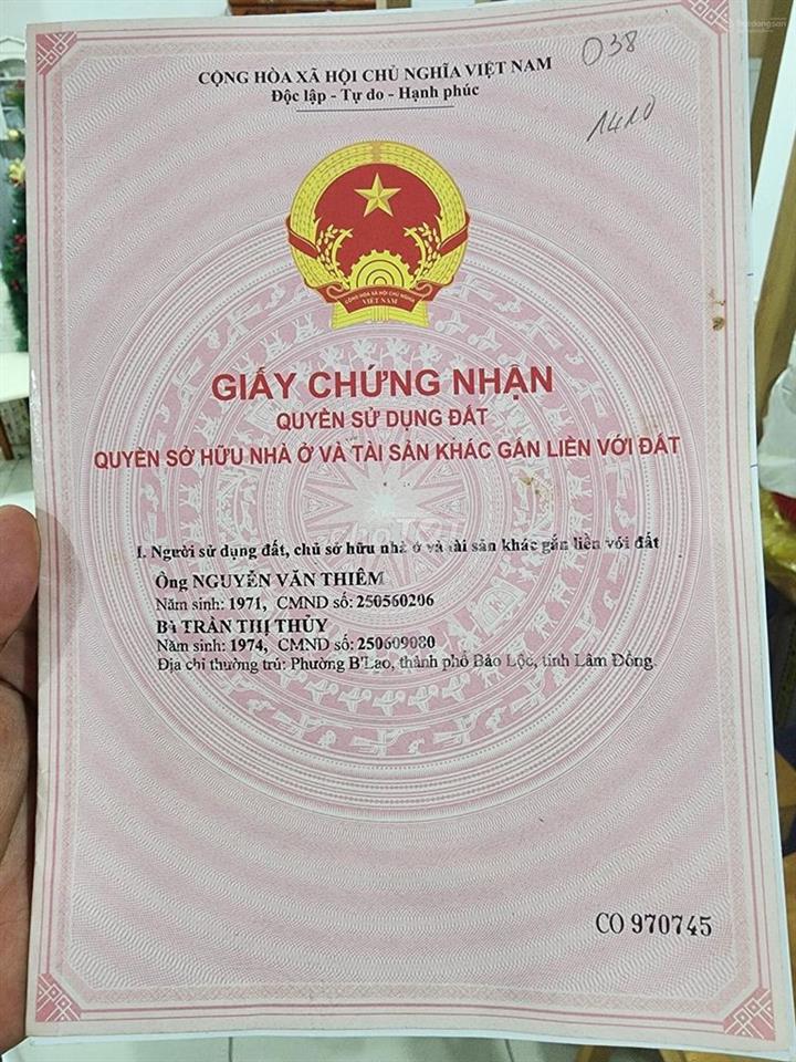 Chính chủ bán đất bệnh viện mới Bảo Lộc