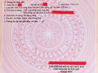 Bán đất mặt tiền TỈnh lộ 766, Xuân Thành, Đồng Nai