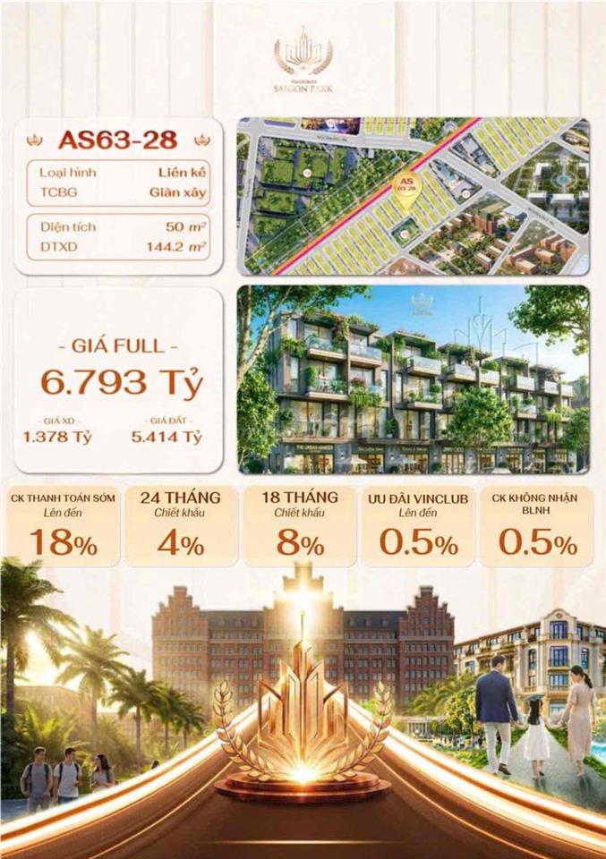 🔥 SIÊU PHẨM LIỀN KỀ VINHOMES SAIGON PARK 🔥