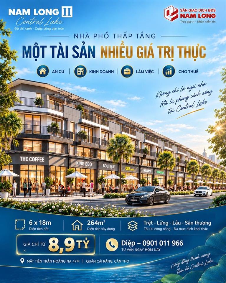 Nhà phố Nam Long II từ 8,9 tỷ: 264m² vừa ở vừa kinh doanh