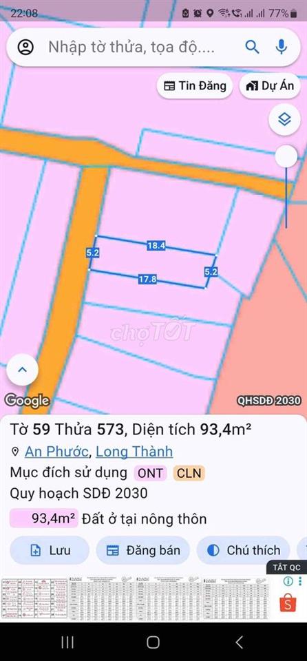 chính chủ cần bán đất trung tâm Lê Duẩn, Long Thành, Đồng Nai