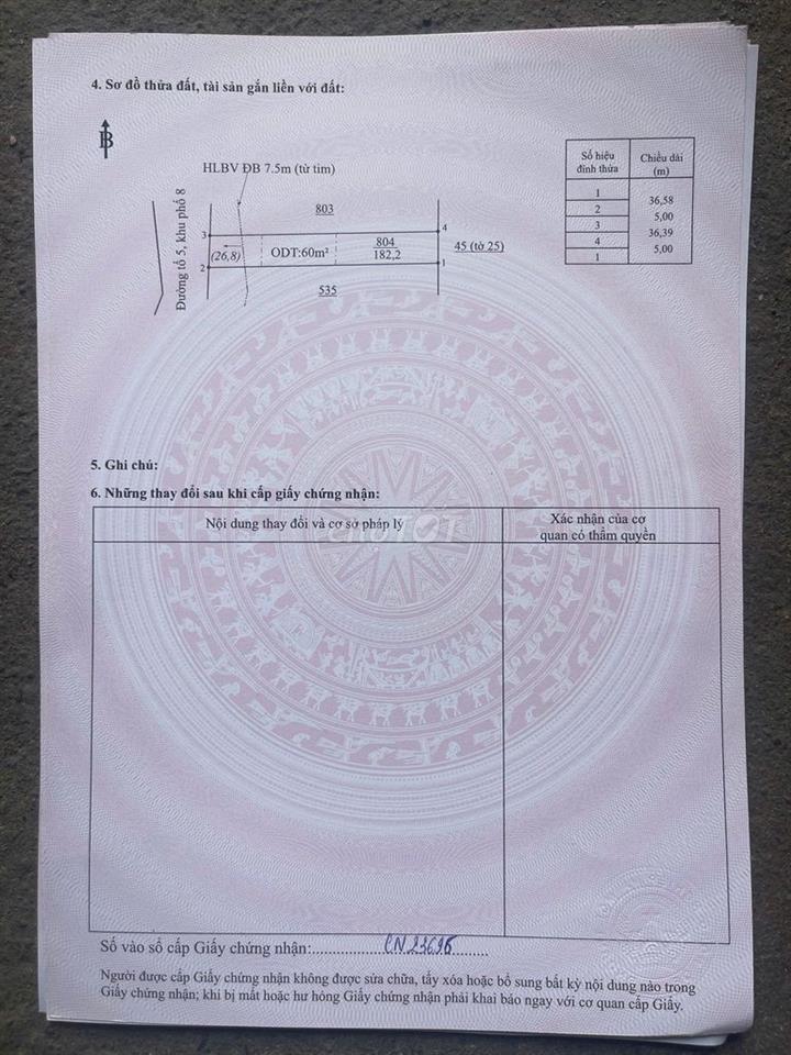 Đất phường CHơn Thành gần chợ gần trường học