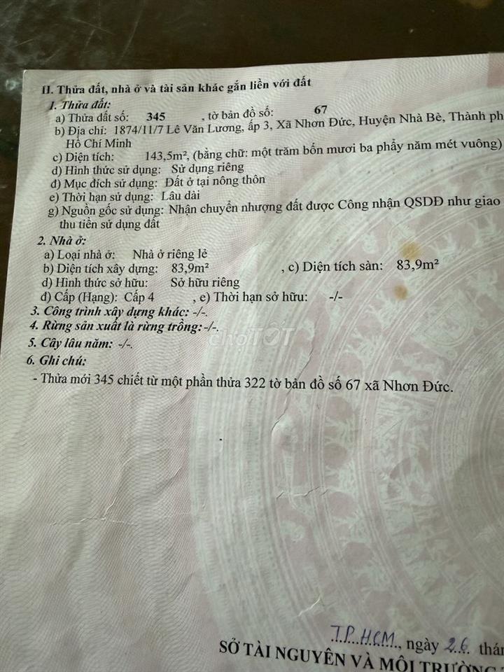 Chính chủ đăng bán