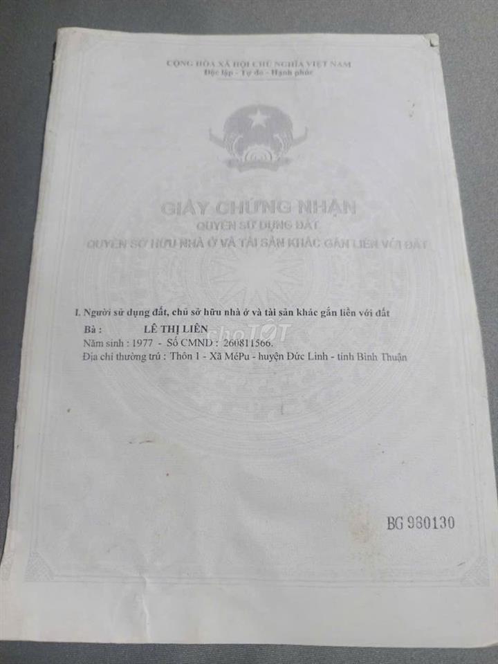 BÁN GẤP NHÀ ĐẤT TẠI MÊ PU,BÌNH THUẬN