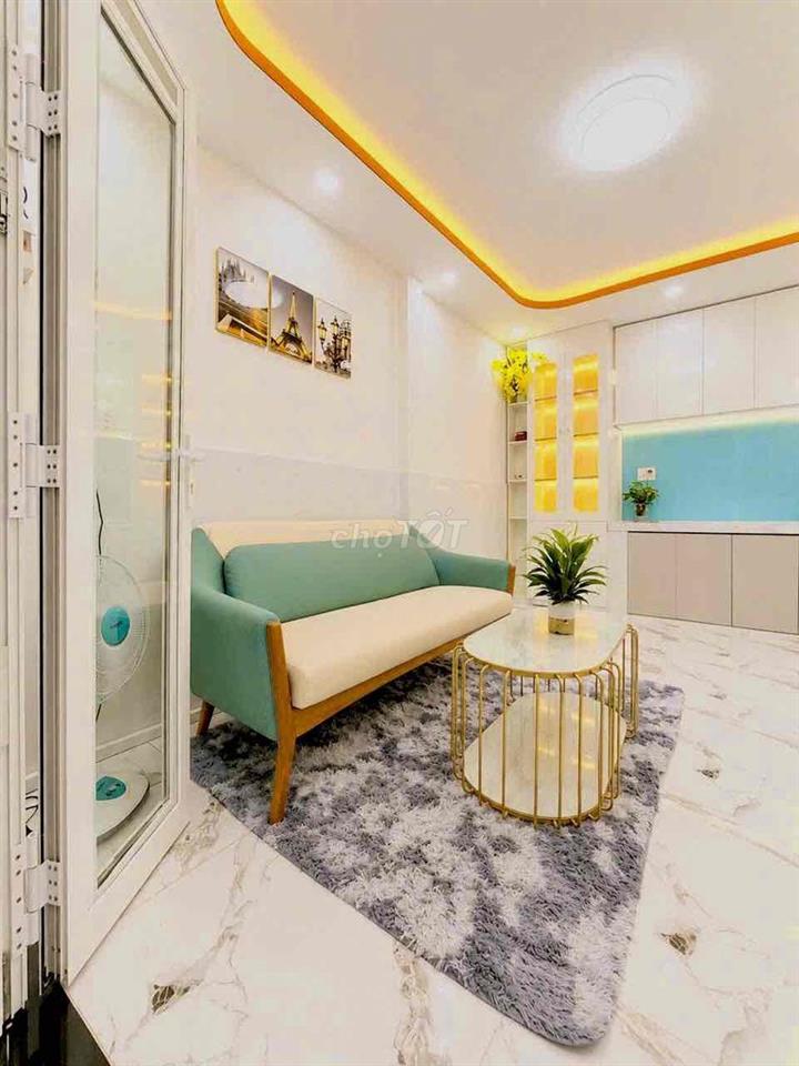 Bán nhà mới Âu Dương Lân Q8, nở hậu đắc lộc 5.4m, full nội thấtNội dun