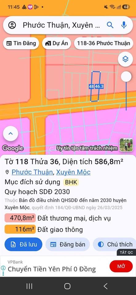 🔥 589M² ĐẤT LÔ GỐC - MẶT TIỀN ĐƯỜNG 12M - 400 m2 THỔ CƯ