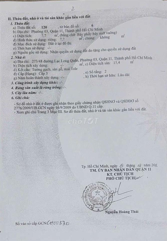 Q11- 1 tỷ mốt thương lượng - dòng tiền 2tr5