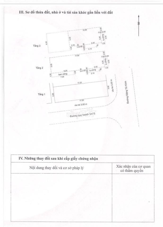 Bán nhà 3 tầng đặng tử kính