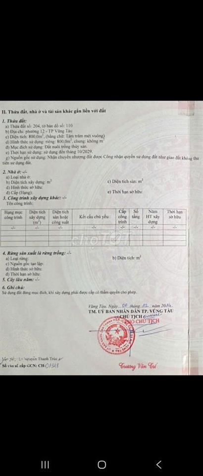 Bán Đất mặt tiền đường Bờ Đê phường 12 (Phường Phước Thắng), Vũng Tàu