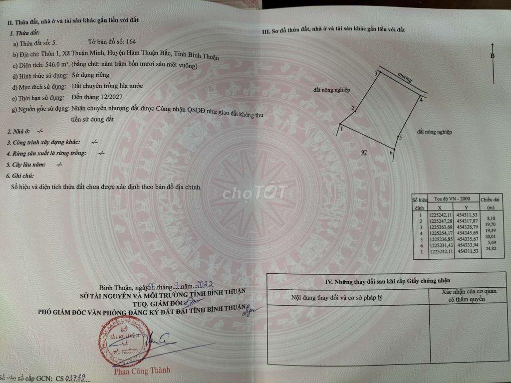 cần bán gấp đất đối diện trường học thuận minh