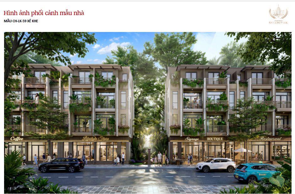 ĐỘC ĐÁO THIẾT KẾ NHÀ PHỐ LK XẺ KHE TẠI VINHOMES SG PARK HÓC MÔN