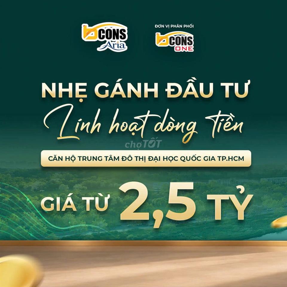 BCONS ARIA – ĐẦU TƯ CĂN HỘ TẠI TP. HCM TỪ 130 TRIỆU VỐN BAN ĐẦU
