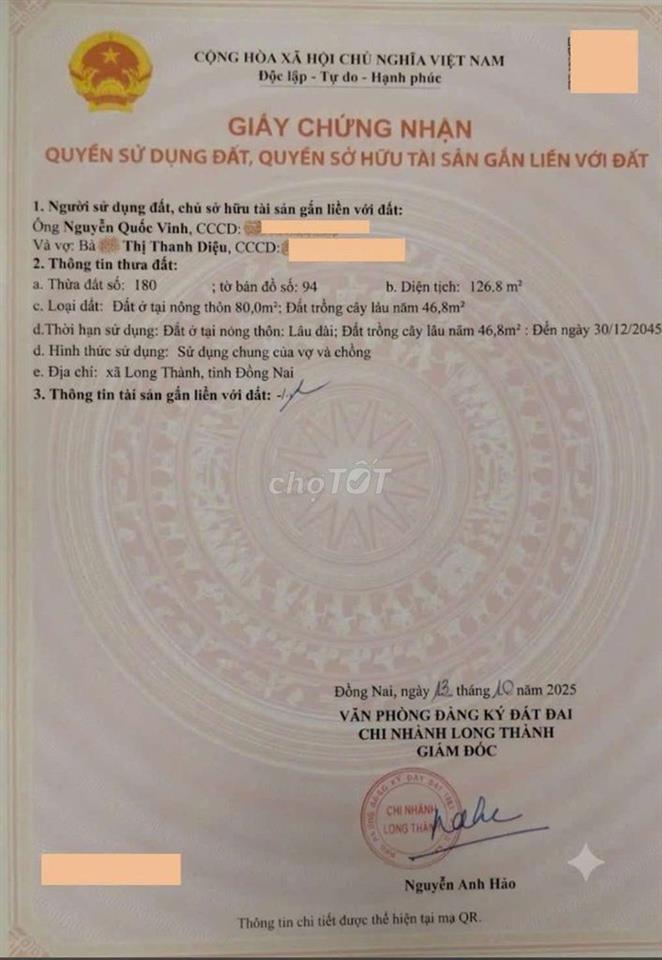 nhà MT liền kề Sân bay, KCN, TTTM, TT LONG THÀNH 