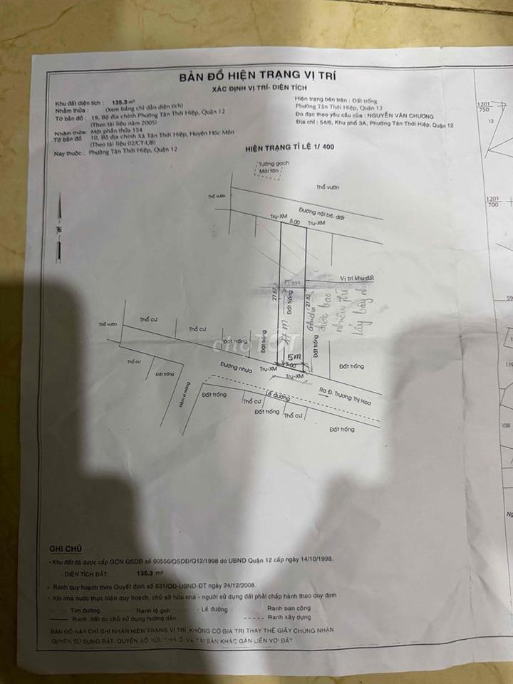 đất 5x27 qh khu dân cư