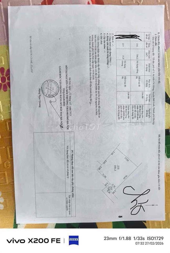 bán đất chi đông mê linh
