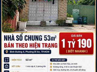 Nhà Bình Đường 4 hẻm xe hơi SC 53m2