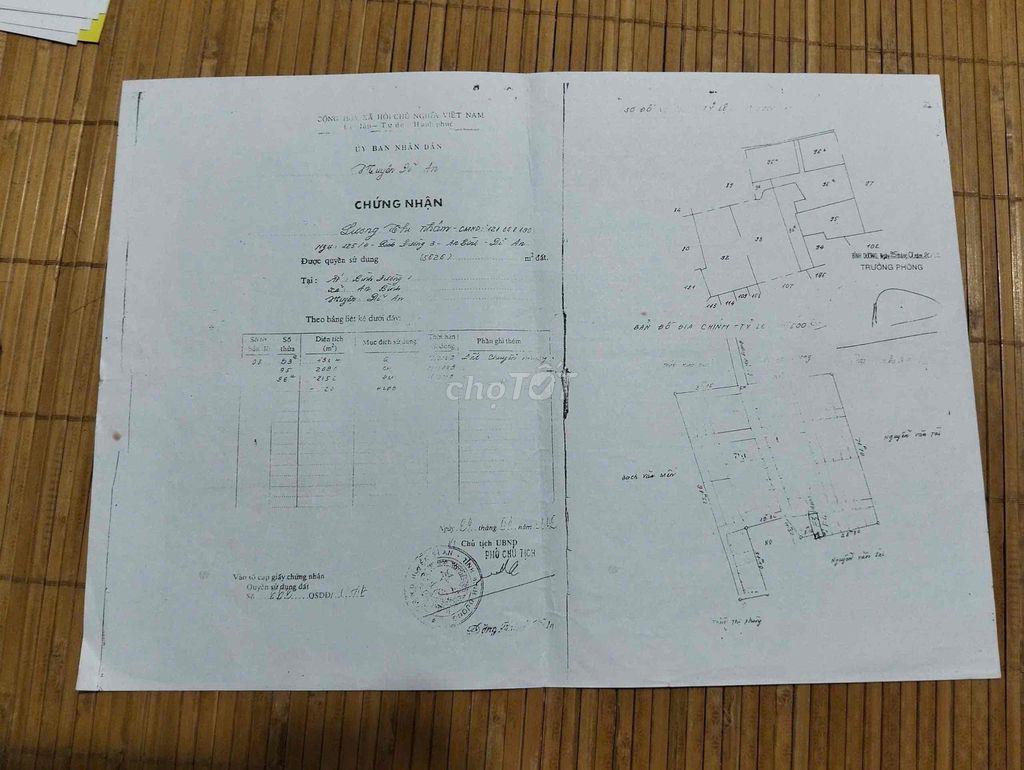 NHÀ SỔ CHUNG 53M² – BÌNH ĐƯỜNG 4, DĨ AN