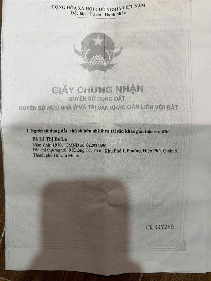 bán đất tặng nhà cấp 4 kèm 2 phòng trọ tại xã Củ Chi