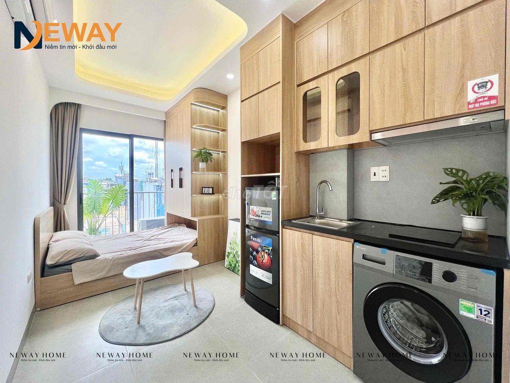 STUDIO FULL NỘI THẤT CAO CẤP NHƯ ẢNH CÓ BAN CÔNG THOÁNG MÁT