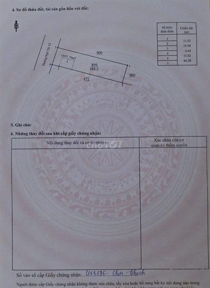 Chính chủ bán đất tại Chơn Thành