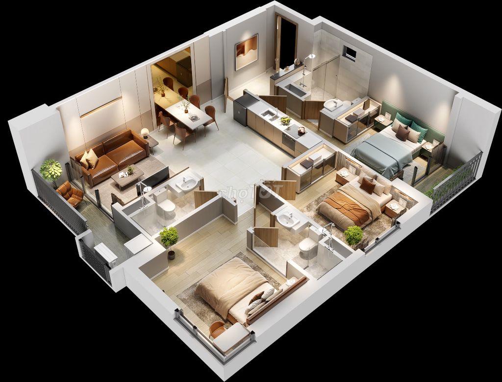 CHÍNH CHỦ BÁN CĂN HỘ GÓC LẦU 15 - DIỆN TÍCH 88,4m2