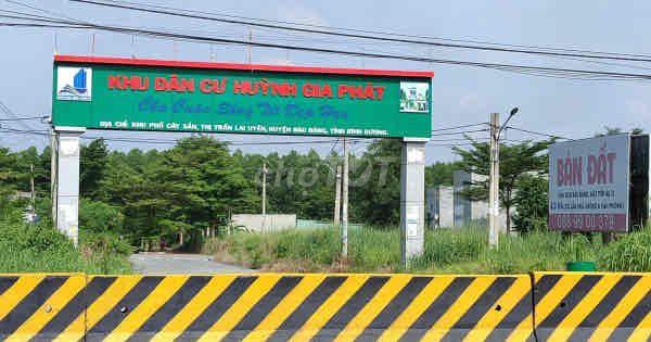 Cho thuê đất Lô Góc 2 mặt tiền 112m2 KDC Huỳnh Gia Phát, Lai Uyên Bàu