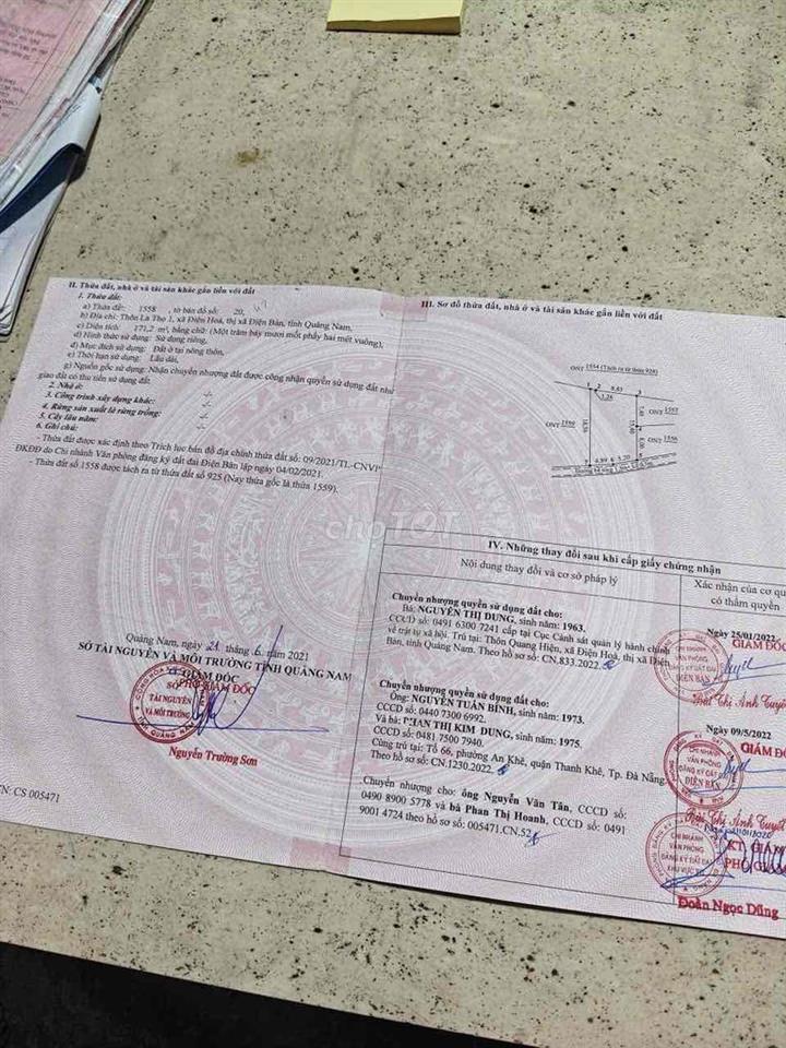 cần bán đất điện bàn