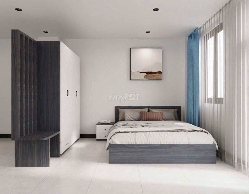 Phòng ban công mặt tiền Âu Cơ Full nội thất