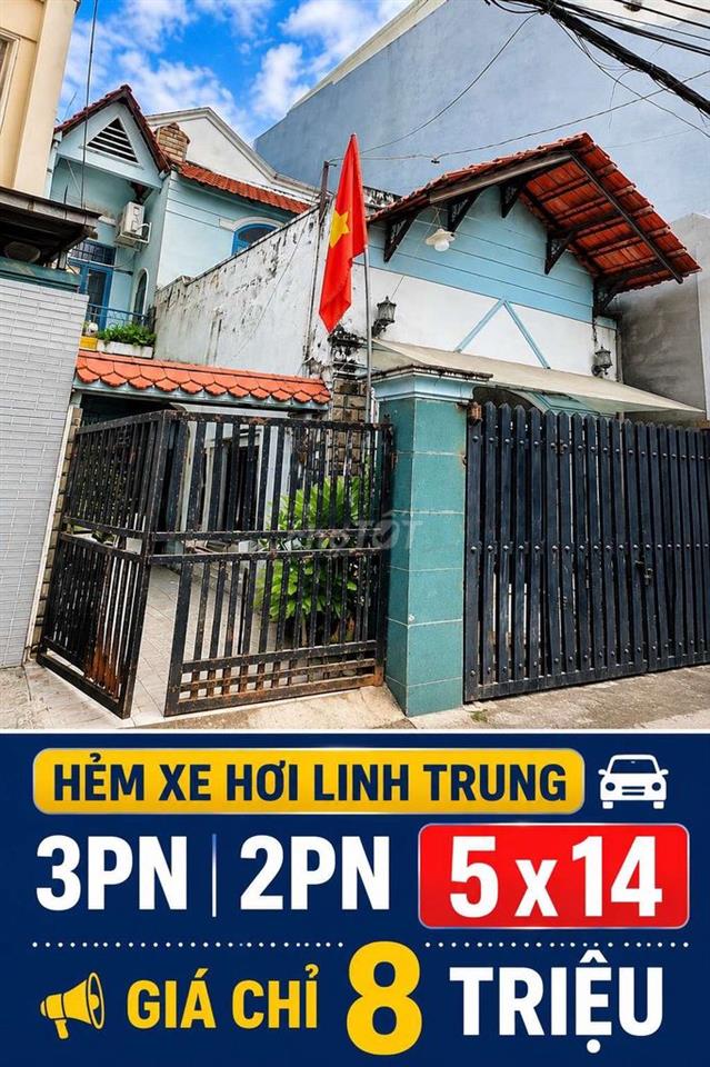 NHÀ NGUYÊN CĂN LINH TRUNG 5 X 14,3PN, 8 TRIỆU