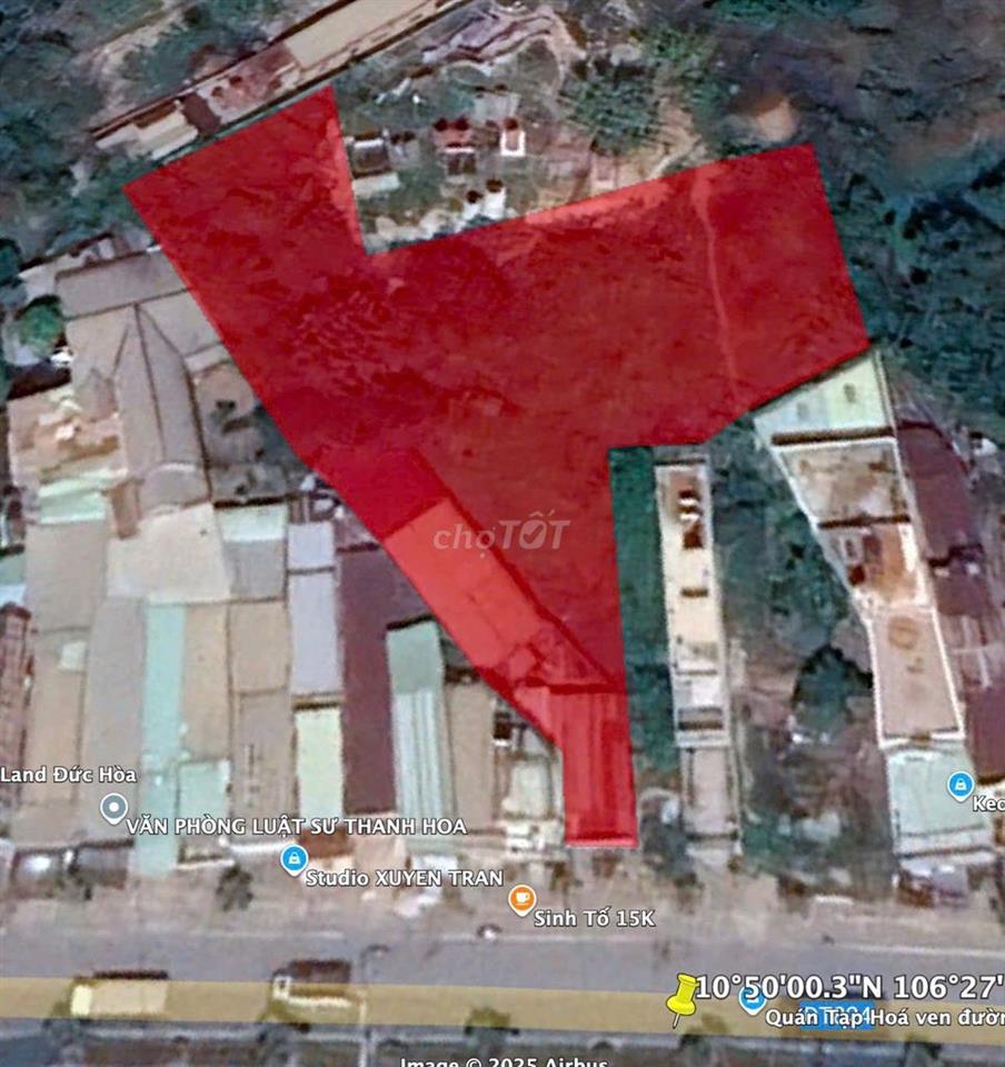 Cho thuê đất mặt tiền ĐT 824 Đức Hòa gần vòng xoay 823D