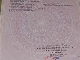 Bán Đất Mặt Tiền đường DT 788 Phước Vinh Tây Ninh