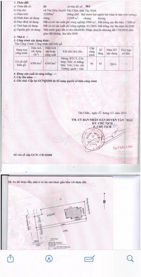 Bán đất và nhà xưởng cưa xẻ gỗ cao su