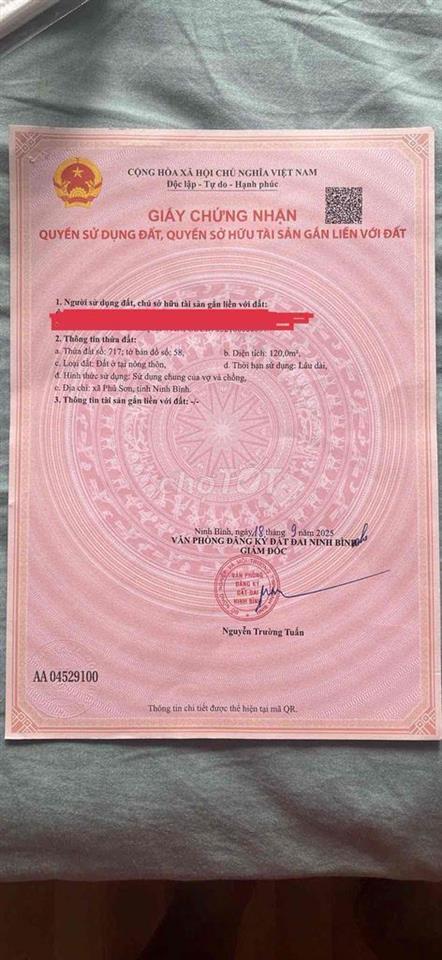 Đất Chính Chủ, Thạch Bình, Ninh Bình