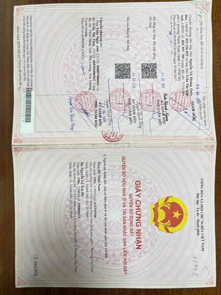 BÁN NHÀ CHÍNH CHỦ NGÃ TƯ GA QUẬN 12