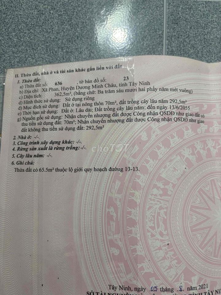 bán đât có thổ cư