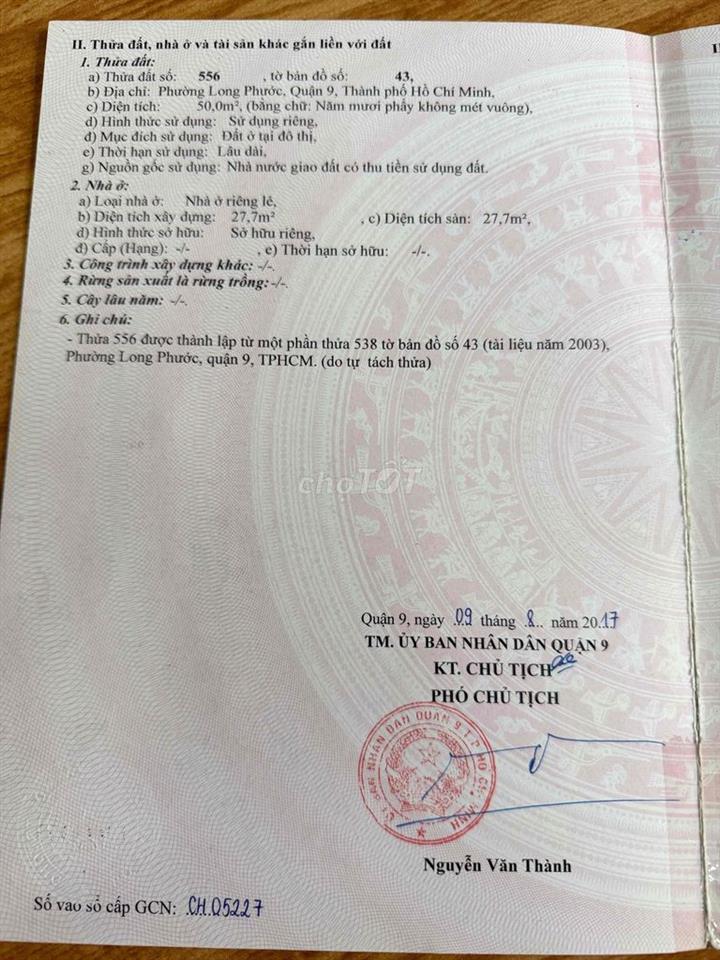 Bán đất thổ cư