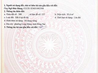 Bán gấp đất tại Phố Nguyễn Thiện Thuật, 1,8 tỷ, 95 m2, mặt tiền 12m