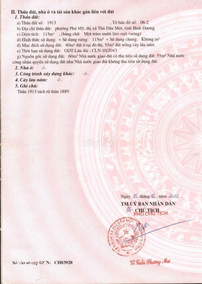 Bán đất chính chủ - nở hậu đẹp