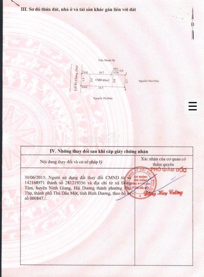 Bán đất chính chủ - nở hậu đẹp