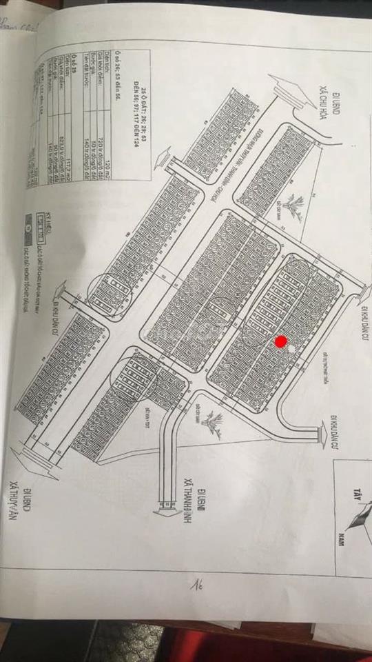 ĐẤT NỀN 120m2, ĐƯỜNG 12M, BĂNG 4 KHU DC ĐỒNG MỒNG XUNG, THANH ĐÌNH, VT