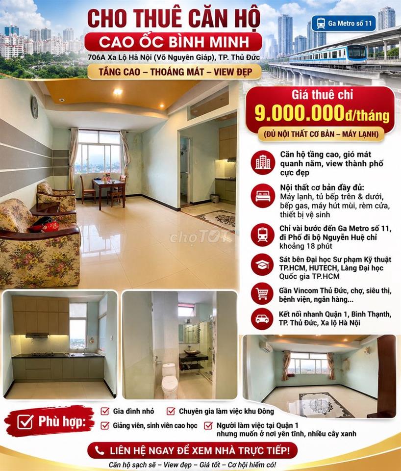 CAO ỐC BÌNH MINH - NGAY GA METRO THỦ ĐỨC