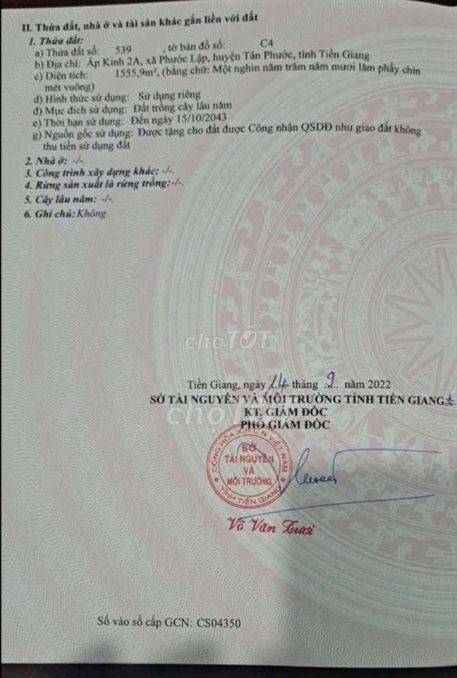 Bán đất nông nghiệp