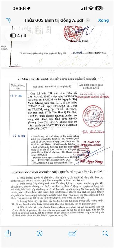 Đất hot binh tân